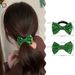 Set di fermagli e elastici per capelli con fiocco glitterato: accessori per capelli eleganti e giocosi per donne e ragazze (verde/rosso/giallo)_voghion.com