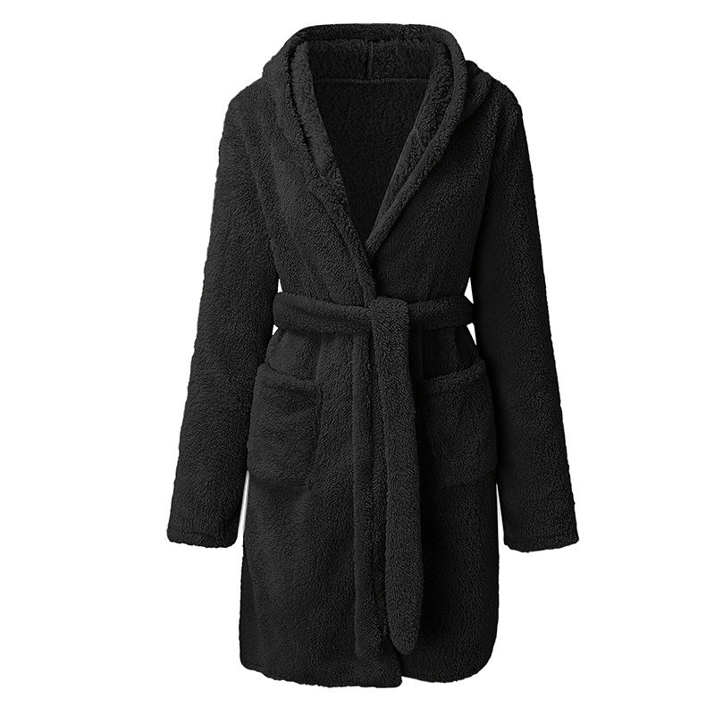 Ropa de hombre 2024 otoño e invierno nuevos hombres más terciopelo grueso cálido de manga larga ropa para el hogar casual simple y cómoda bata de baño de franela_voghion.com