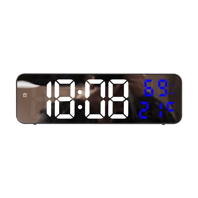 Electronic Alarm Mirror Large Screen Digital LED Desk Hanging Clock Plug-in Version Hot Sale_voghion.com
