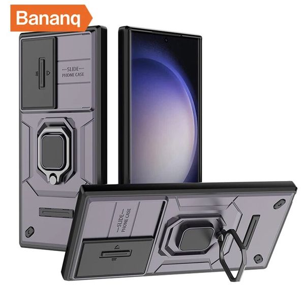 Carcasă foto Bananq cu lentilă glisantă S24 S23 Plus Ultra, inel magnetic, suport, pentru Samsung A54 A34 A24 A14 A13 4G 5G M34_voghion.com