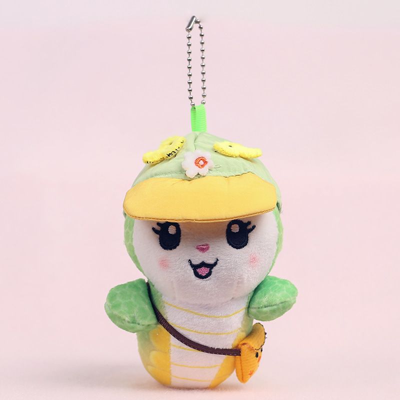 Naughty snake doll pendant cute bag keychain snake zodiac doll plush toy shoulder bag small snake doll_voghion.com