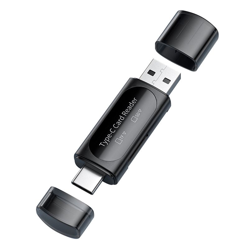 cad 2-in-1 USB eade to C-type mini SD TF cad adapte, suitable fo PC laptop accessoies high-speed multi cad_voghion.com