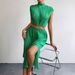 Elegant Slit Sleeveless Slim Top Two-Piece Summer Sexy Skirt Set For Women_voghion.com