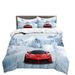 IJs- en sneeuwsupercar 3D-hoes, sportwagendekbed maken, beddengoed mat driedelige set_voghion.com