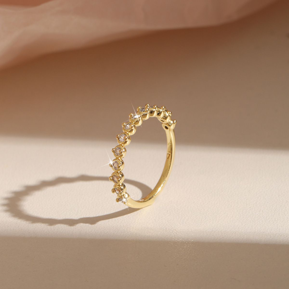 Anelli da donna con indice impilabili, stile minimalista e di lusso, con micro pavé di zirconi, design lineare, personalità alla moda_voghion.com