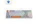 MACHENIKE K500 Wireless Mechanical Keyboard; Tri-mode PBT Key Cap; 20 RGB Lamp Effects; 94 Keycap 2500mAh Battery Red Switch RGB - White_voghion.com