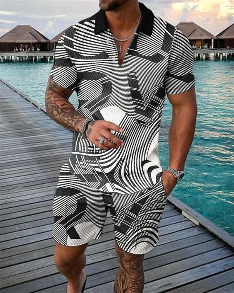 Men's Clothing T-shirt suit summer O-neck short-sleeved top 3D style fashion casual T-shirt_voghion.com