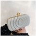 New For Women Sweet Lady Clutch Socialite Water Drop Pearl Chain Party Evening Bag_voghion.com