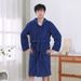 Soft Touch Micro Fleece Huva Morgonrock Plysch Lång Spa Robe Absorberande Morgonrock_voghion.com
