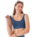 Reggiseno fitness push-up antiurto ad alta resistenza elastico aderente da donna in denim per yoga_voghion.com