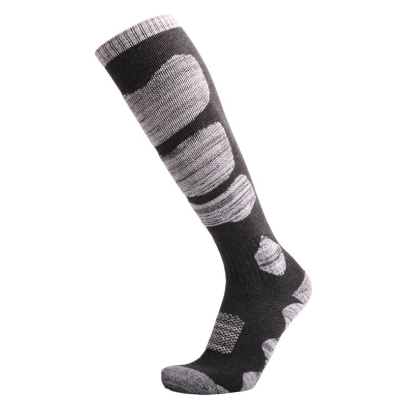 Meias de esqui com alça espessa para montanhismo, esportes ao ar livre, sola de toalha, tubo longo, absorção de suor e retenção de calor_voghion.com
