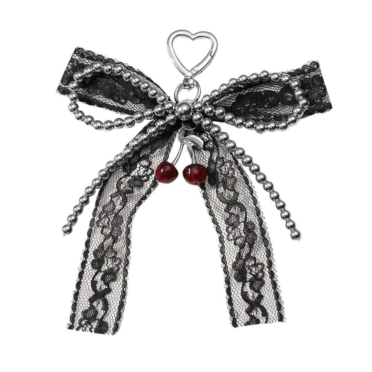 Women's Y2K Bow Keychain Bag Charm Ribbon Metal Retro Accessories_voghion.com