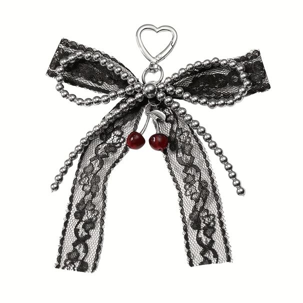 Women's Y2K Bow Keychain Bag Charm Ribbon Metal Retro Accessories_voghion.com