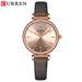 Elegant Retro Women's Watch With Slim Leather Strap, Minimalist Round Dial, Quartz Movement, Water Resistant For Daily Wear_voghion.com