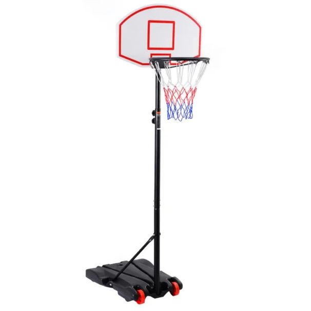 System Stand With Basketball Hoop Wheels Adjustable_voghion.com