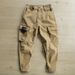 Calça cargo masculina utilitária - Calça tática de algodão com ajuste relaxado e vários bolsos, estilo streetwear e workwear híbrido_voghion.com