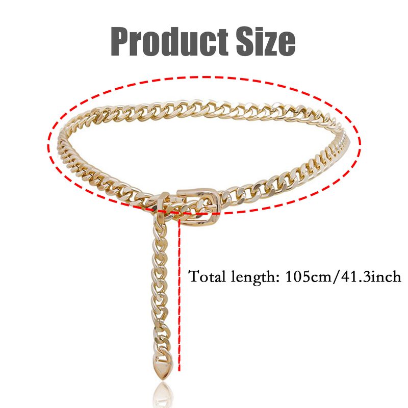 HOT 1 PC Women's Waist Chain Dress Belts Metal Belt Adjustable_voghion.com