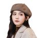 Autumn Winter Casual Versatile Beret Korean Fashion Retro Large Head Circumference Octagonal Windproof British Style_voghion.com