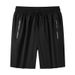 US Straight Men's Plus Size Shorts With High Elasticity And Loose Fit, Sport Quick Drying Ice Silk Beach Pants_voghion.com