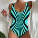 Maillot de bain une pièce sexy à bretelles et rayures pour femme, modèle 2025_voghion.com