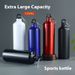 Outdoor Sports Large Capacity Portable Single Layer Aluminum Bottle For Cycling, Hiking, Gym, Printed Water Cup_voghion.com