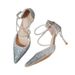 French Girl Gradient High Heels 2025 New Sequined Crystal Wedding Shoes, Internet Famous Slim Heel Pointed Versatile_voghion.com