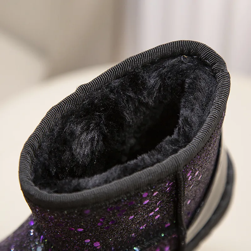 Warm Kids Snow For Children New Toddler Winter Princess Child Shoes Non-slip Flat Round Toe Boys Girls Baby Lovely Boots_voghion.com