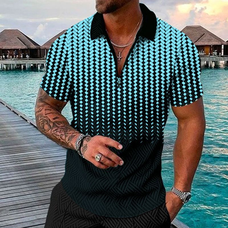 2023 Sommer Herren Poloshirt Herren Flut Markenserie 3D-gedrucktes Poloshirt Herren Kurzarmshirt_voghion.com