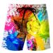 Men's 3D Watercolor Ink Digital Printing Men's Beach Pants Youth Casual Shorts _voghion.com