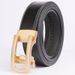 Cinturón de cuero para hombre, versátil, informal, con hebilla automática en forma de U y superficie suave._voghion.com
