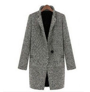 2024 Spring and Autumn New Women's High end Woolen Slimming Thick Long sleeved Coat_voghion.com