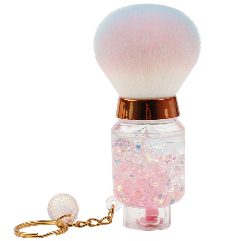 Pennello per il trucco Pennello singolo per cipria in polvere sciolta Strumento di bellezza per fard Pennello per il trucco portatile per la rimozione della polvere per nail art_voghion.com
