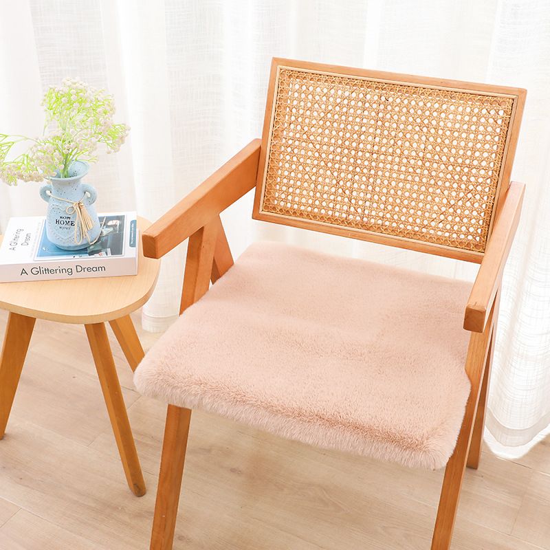 Coussins d'hiver légers et luxueux en fausse fourrure de lapin pour chaise de bureau, coussins épais pour tabourets, coussins transversaux, une pièce_voghion.com