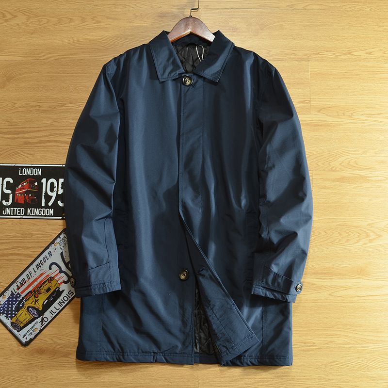 Manteau d'hiver long imperméable et coupe-vent pour homme, avec rembourrage, trench-coat doublé chaud, pour un style extérieur, décontracté et urbain._voghion.com