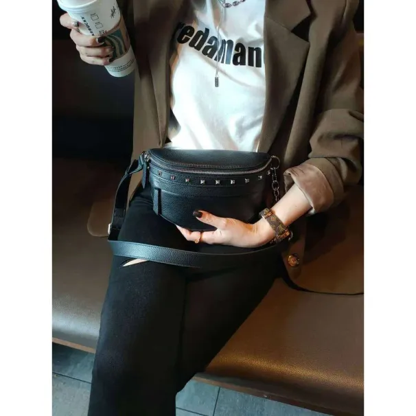 Designer Bags 2025 Genuine Female Korean Version Soft Leather Chest Ins Youth Willow Studs Crossbody Waist For Women_voghion.com