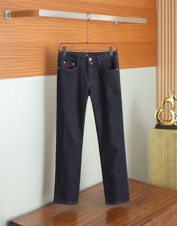 Red Label KIT High-Quality European Brand Men's Jeans Autumn Winter New Cotton Daily Commuting Versatile Slim Straight_voghion.com