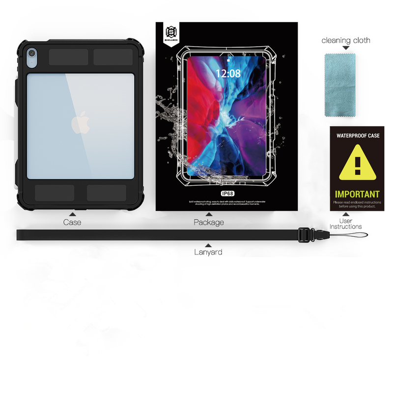 Til vandtæt etui iPad 10. Gen 2022 Pro 11 Air 5 4 10.9 Pro 12.9 Mini 6 5 4 Stødmodstandsdæksel Til_voghion.com
