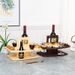 Portable Wooden Wine Rack & Picnic Table - Multi-Layer Detachable Design For Wine Bottles Glasses And Snacks (Compact & Lightweight)_voghion.com