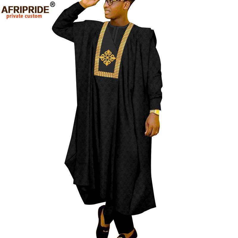 Abbigliamento da uomo Abito da uomo africano composto da tre pezzi cappotto + top + pantaloni_voghion.com