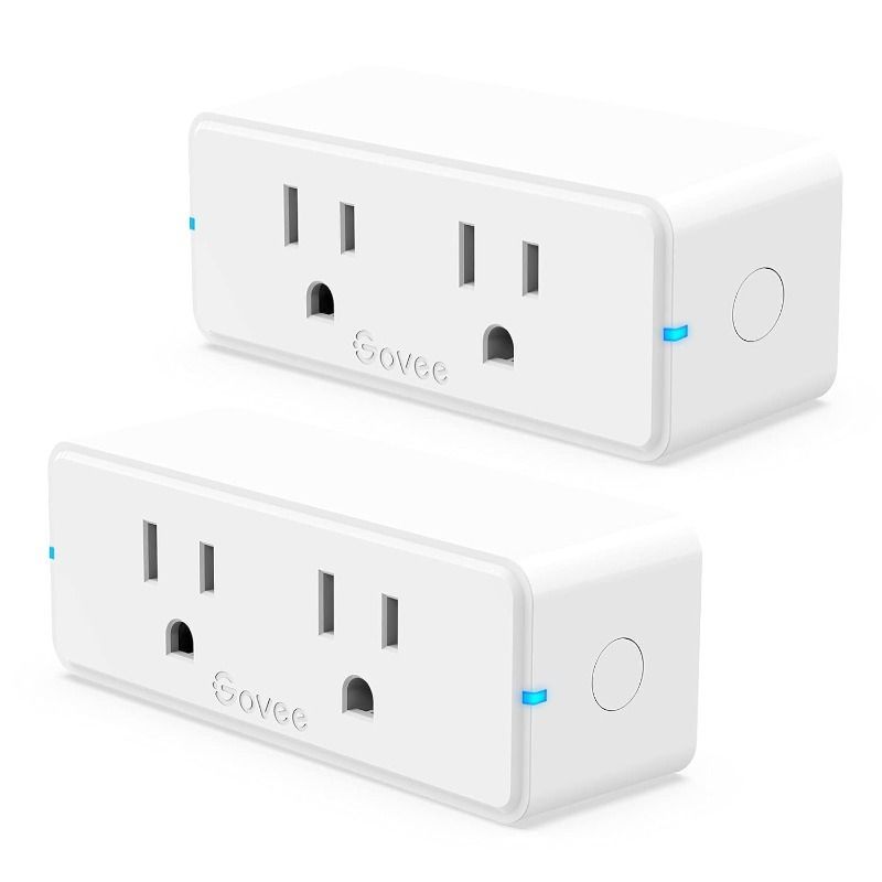 Govee Dual Smart Plug 4 Pack, 15A WiFi Bluetooth Outlet, Work With Alexa And Google Assistant, 2-in-1 Compact Design, Govee Home App Control Remotely With No Hub Required, Timer, FCC And ETL Certified_voghion.com