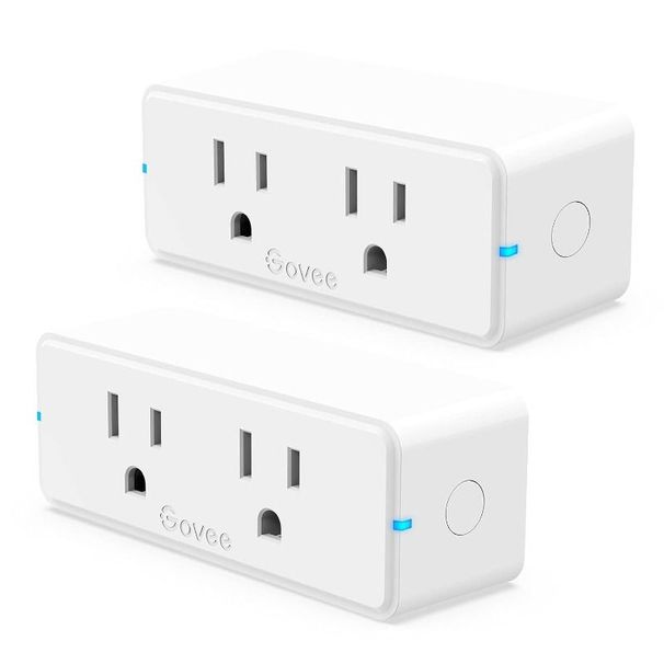 Govee Dual Smart Plug 4 Pack, 15A WiFi Bluetooth Outlet, Work With Alexa And Google Assistant, 2-in-1 Compact Design, Govee Home App Control Remotely With No Hub Required, Timer, FCC And ETL Certified_voghion.com