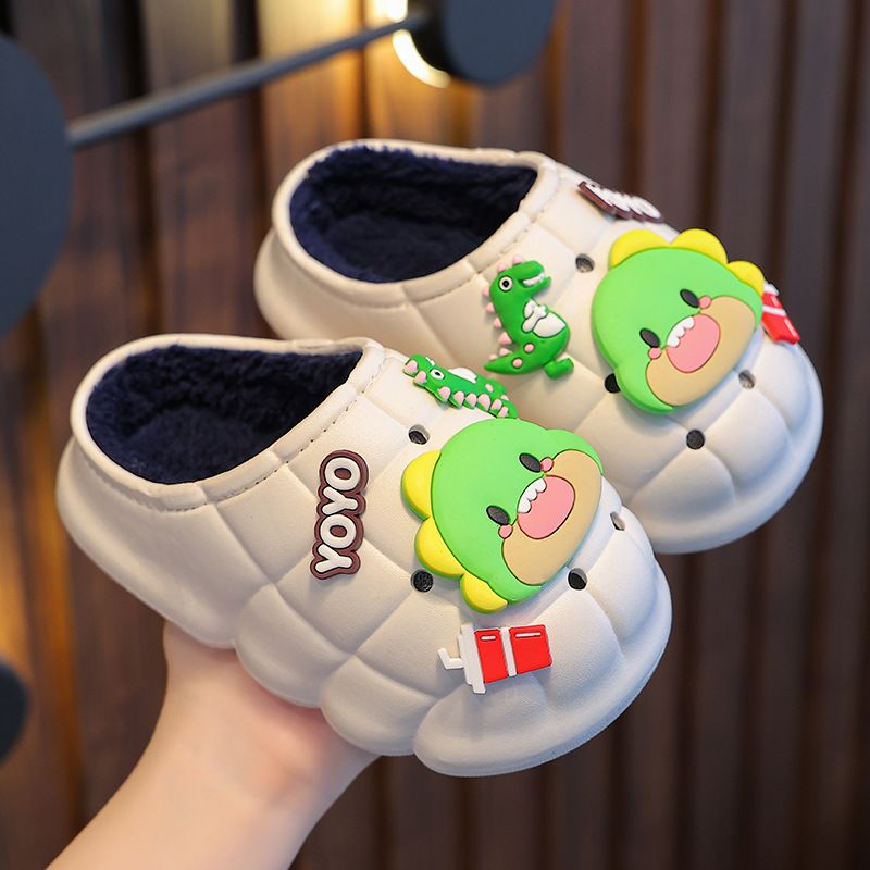 Pantofole invernali foderate in pile per bambini: calde e impermeabili, adatte per interni ed esterni, per bambini e bambine (da 1 a 12 anni)_voghion.com