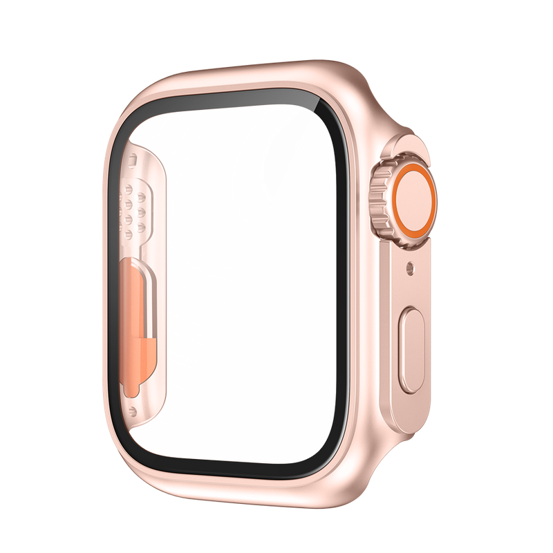 Coque ferme PC pour Apple Watch Case 45mm 41mm 40mm 44mm Mise à niveau de l'apparence du verre 49mm Se transformant en ultra iWatch 8 7 SE SE2 6 5 4_voghion.com