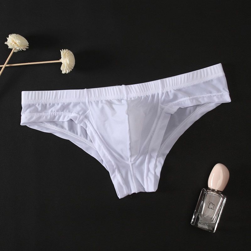 Men's Ice Silk Transparent Underwear with U Convex Design_voghion.com