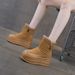 Women's Ankle Boots Thick-Soled Height-Boosting Boots Cold-Resistant Warm_voghion.com