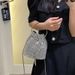 2022 Women's High-End Rhinestone Full Diamond Shiny Bucket Drawstring Stylish Versatile Handbag Crossbody Chain Bag_voghion.com