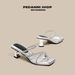 Damen Cloud Comfort Sëlwer Heeled Sandalen - Quadrat Zéi mat Strass Chunky Heel Slides (Atmungsaktiv Summerschong fir Fraen)_voghion.com