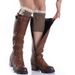 Calcetines cortos de lana con ocho figuras de masa frita, nuevos calcetines de encaje con dos botones, botas de mujer, conjuntos de piernas para otoño e invierno._voghion.com