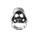 Anello da uomo in acciaio al titanio con teschio gotico - Anello unisex punk con design a mantello in acciaio inossidabile - Pezzo distintivo geometrico vintage (taglie 18-22)_voghion.com