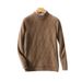 Korean autumn and winter new woolen men's half high neck casual thick pullover loose cashmere knitted base sweater_voghion.com